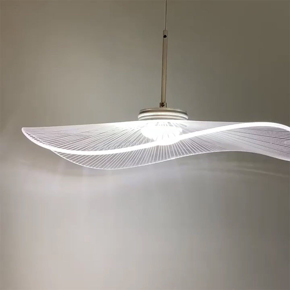 Wibilan Designer Lotus Leaf Shaped Metal Pendant Light,White