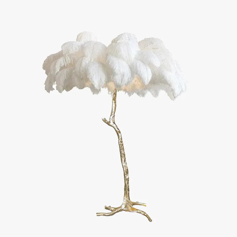 Salenor Nordic Luxury Unique Ostrich Feather Floor Lamp/Table Lamp-Relic Pieces