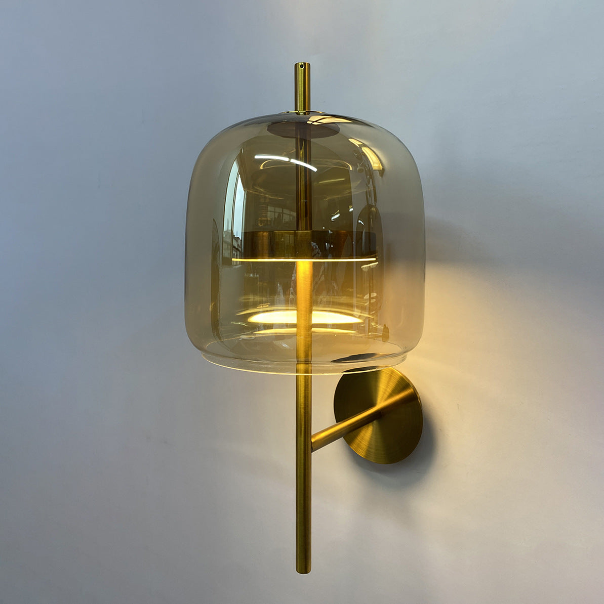 Humireti Modern Indoor Wall Lamp Metal Glass Bedroom