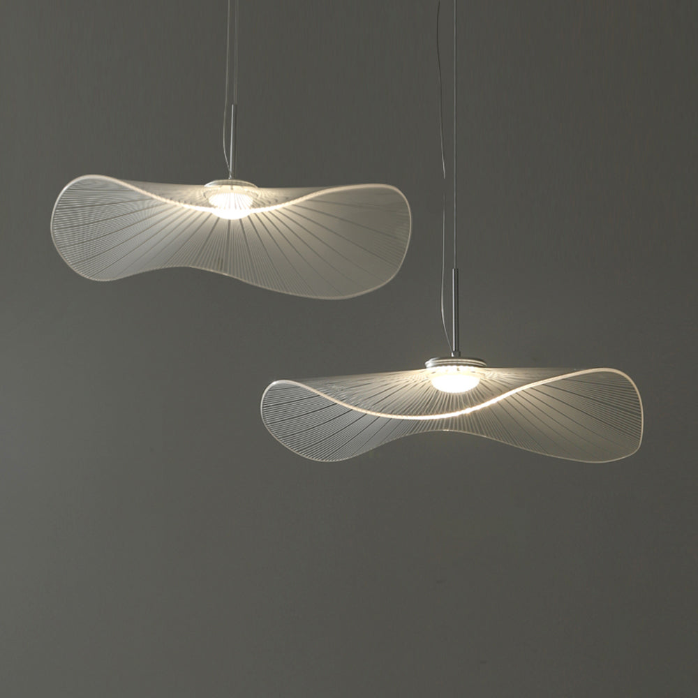 Wibilan Designer Lotus Leaf Shaped Metal Pendant Light,White