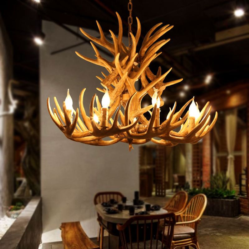 Bulogoka Nordic LED Pendant Light Wood Metal Bar/Dining Room/Living Room