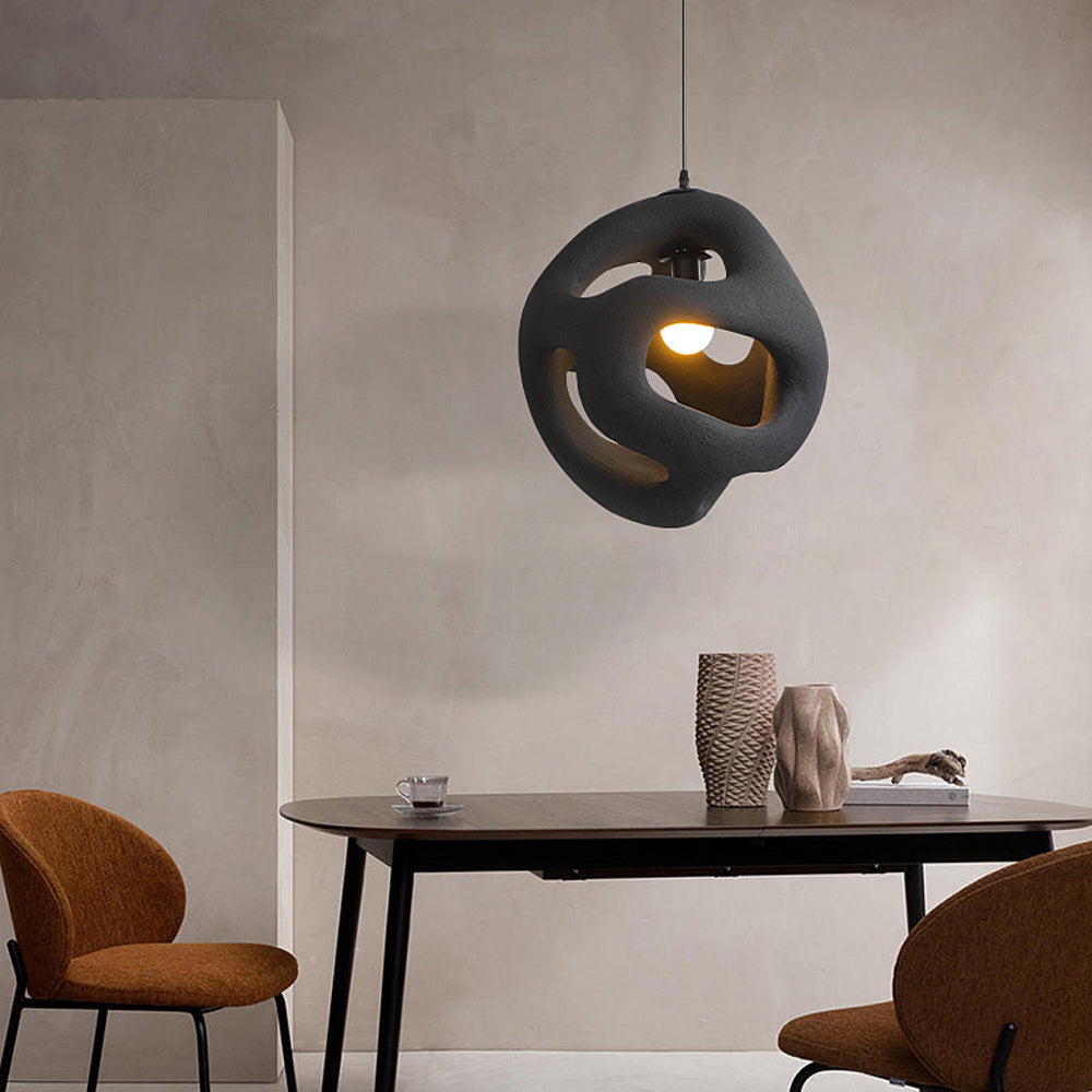 Vanimot Modern Metal/Resin White/Black Pendant Light