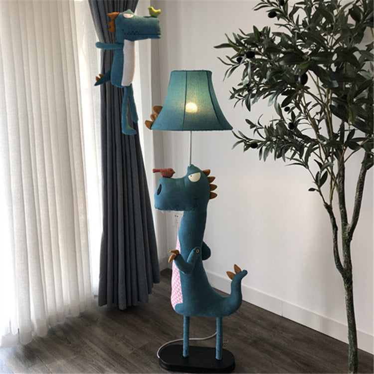 Jigudum Modern Dinosaur Metal/Fabric Floor Lamp