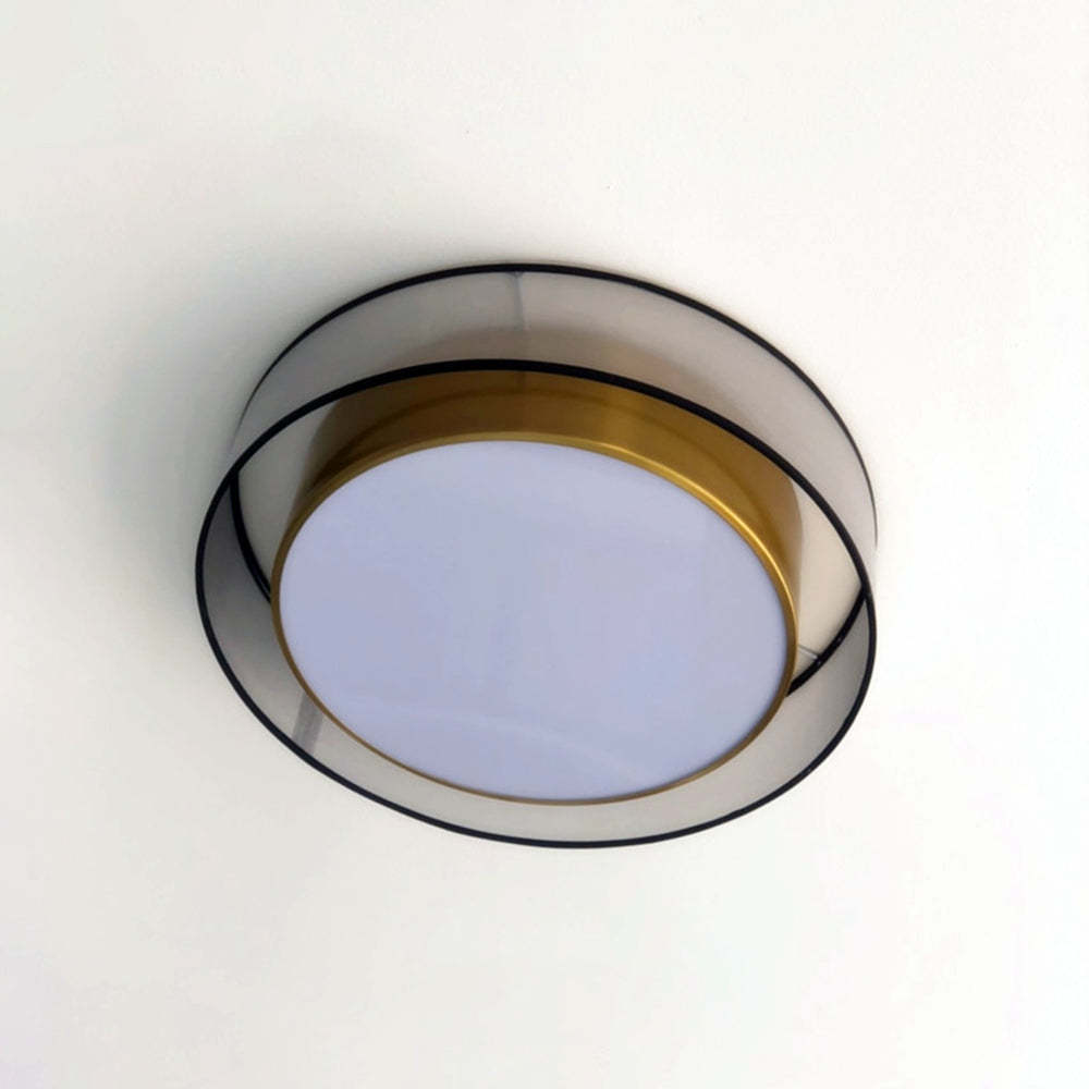 Vomalum Nordic Modern Round LED Flush Mount Ceiling Light, Gold Copper
