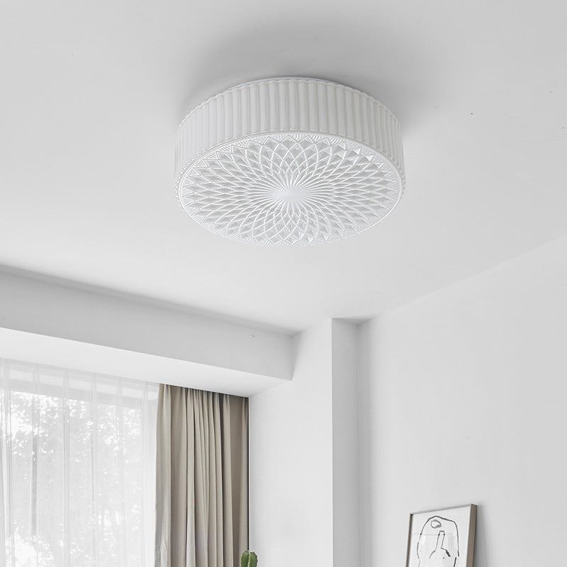 Somonut Modern Cream LED Flush Mount Ceiling Light Glass Study Bedroom