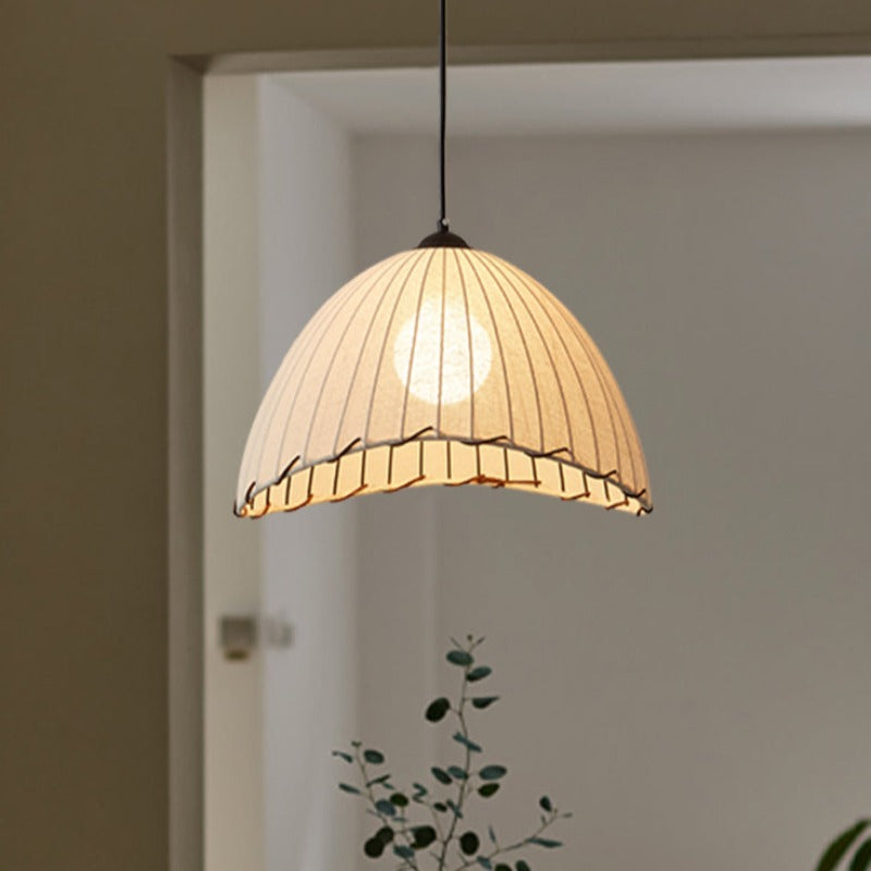 Numaban Boho Decorative LED Pendant Light Yellow Fabric Bedroom Restaurant