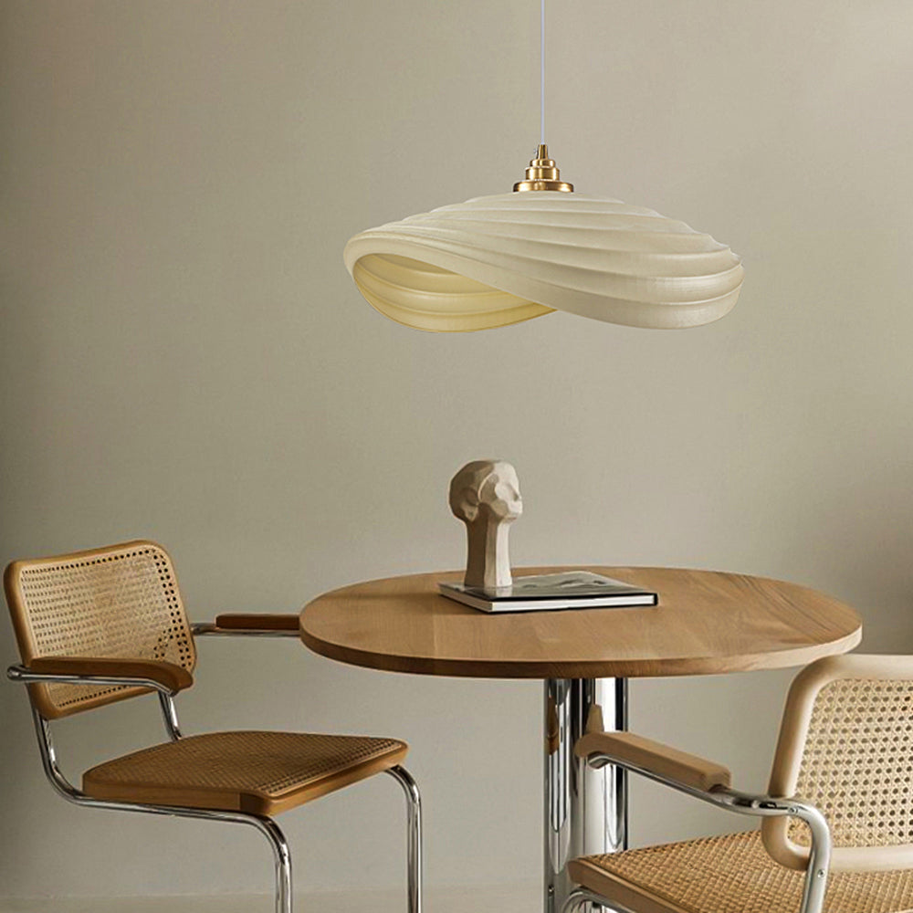 Civagak Wabi-Sabi Minimalisme Ripple Pendant Light, Resin&Metal