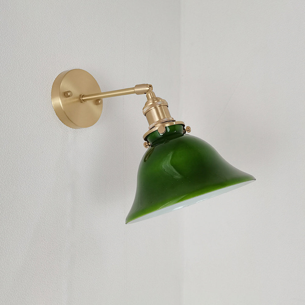Lotuner Vintage Foldable Wall Lamp, Green/White