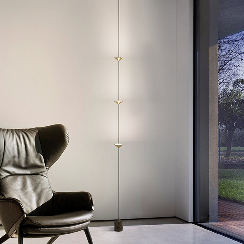 Ridotik Full-Length Minimalist Linear Floor Lamp, 3 Bulbs