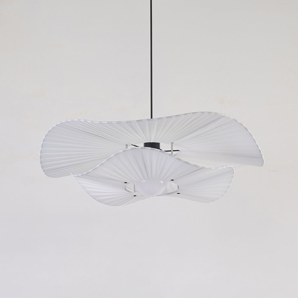 Nilarim Modern Nordic Cloth/Metal Shell Pendant Light, White