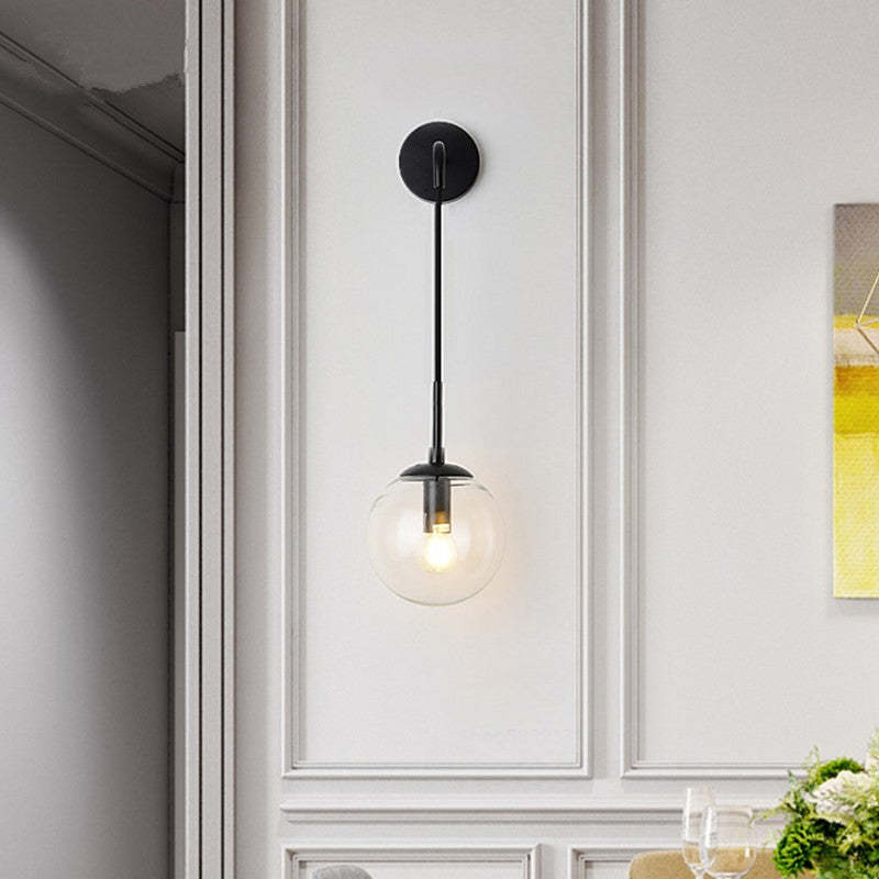 Bedumal Glass Ball Nordic LED Wall Reading Lamp Single Head
