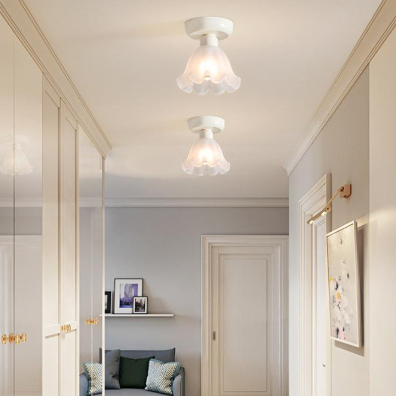 Tegirora Cute Flush Mount Ceiling Light Metal/Glass Bedroom/Study