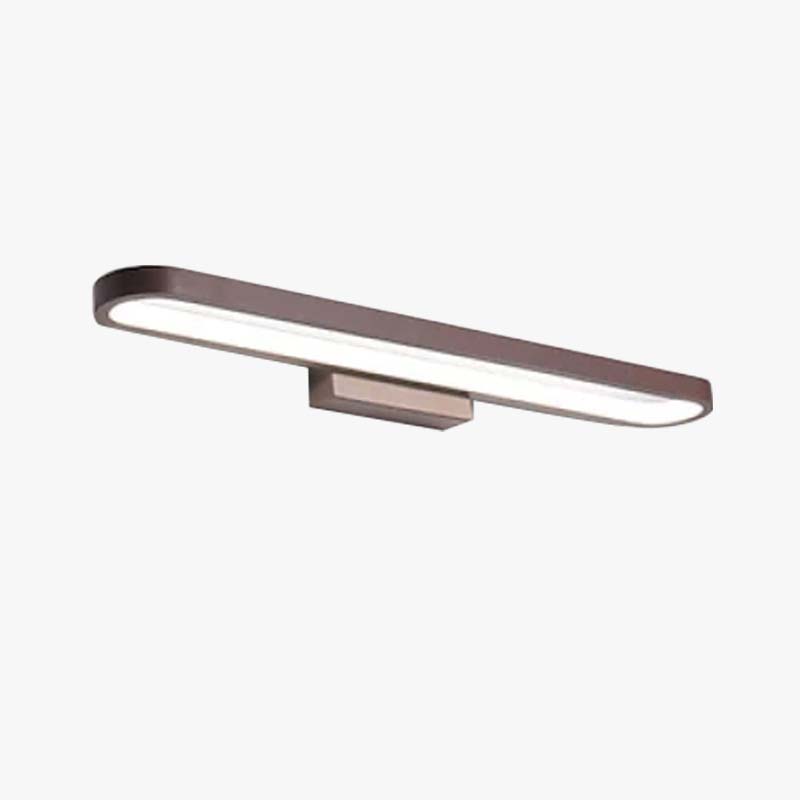 Auril Modern Wall Lamp Mirror Front, Curved, Black/Coffee-Relic Pieces