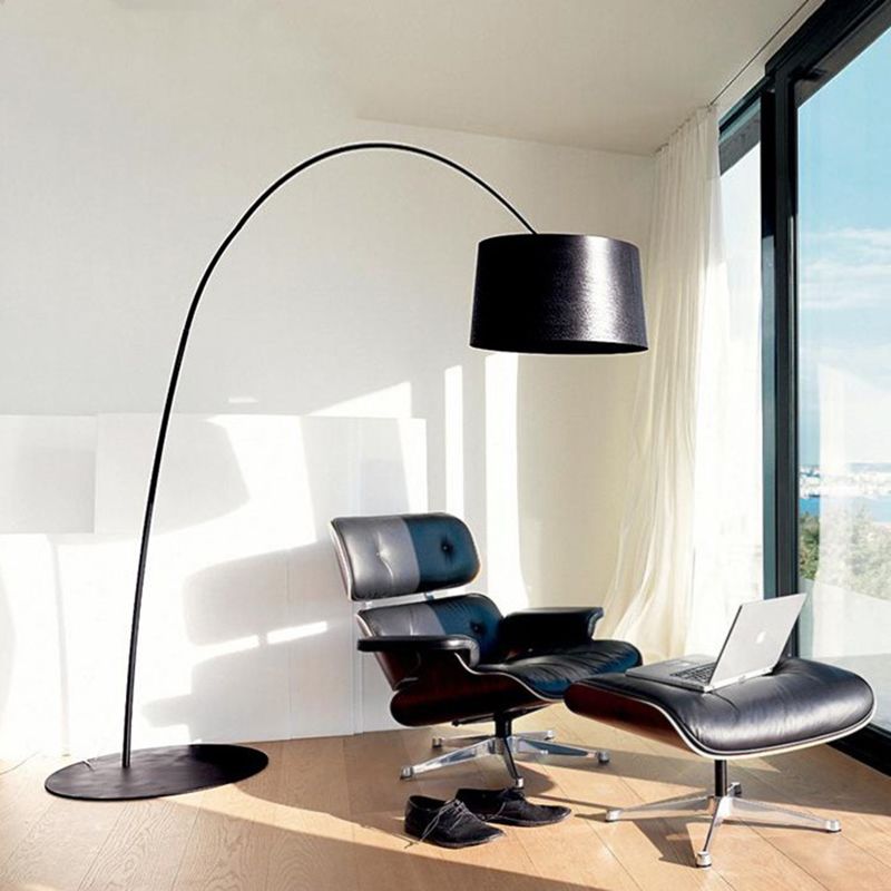 Cenerok Floor Lamp Cool Modern, Metal Arc, Black/White/Red/Blue, Bedroom