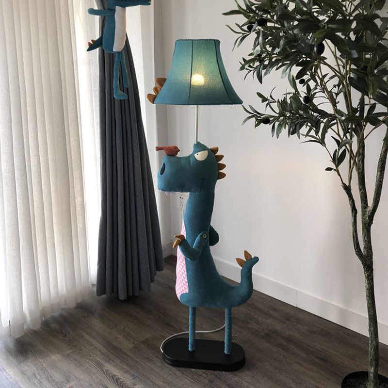 Jigudum Modern Dinosaur Metal/Fabric Floor Lamp
