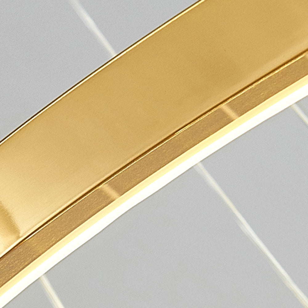 Matukak Minimalist Ring Metal Pendant Light, Gold, Living Room