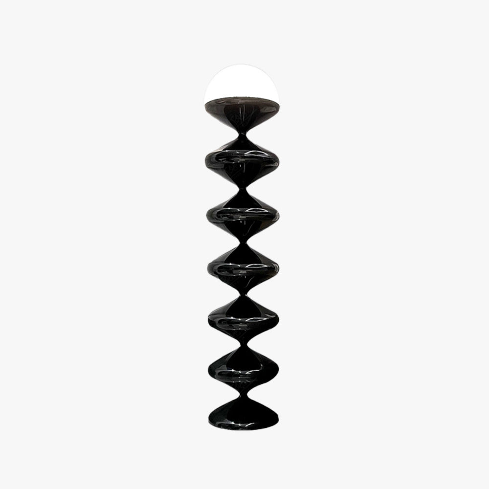 Ligukod Bauhaus Gourd Floor Lamp, Black/White