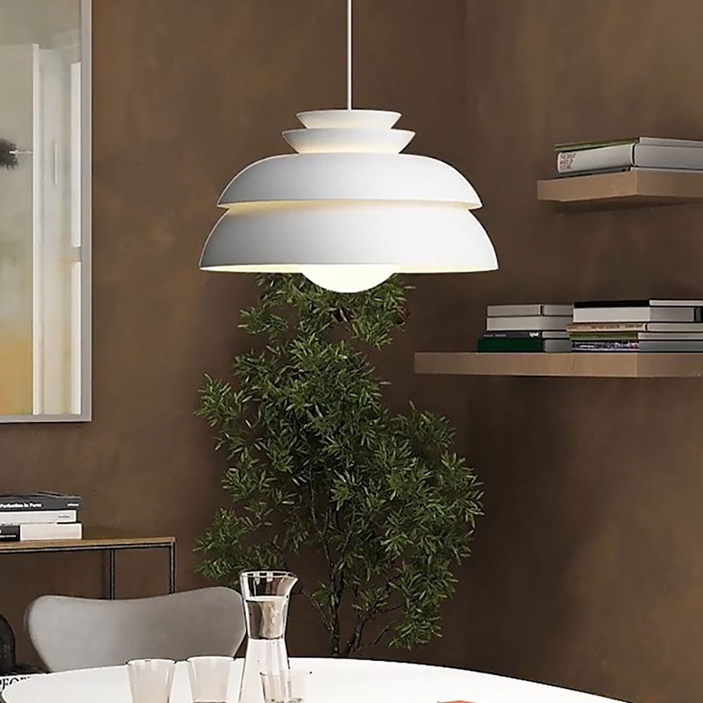 Rapimem Modern White Pendant Light, Metal