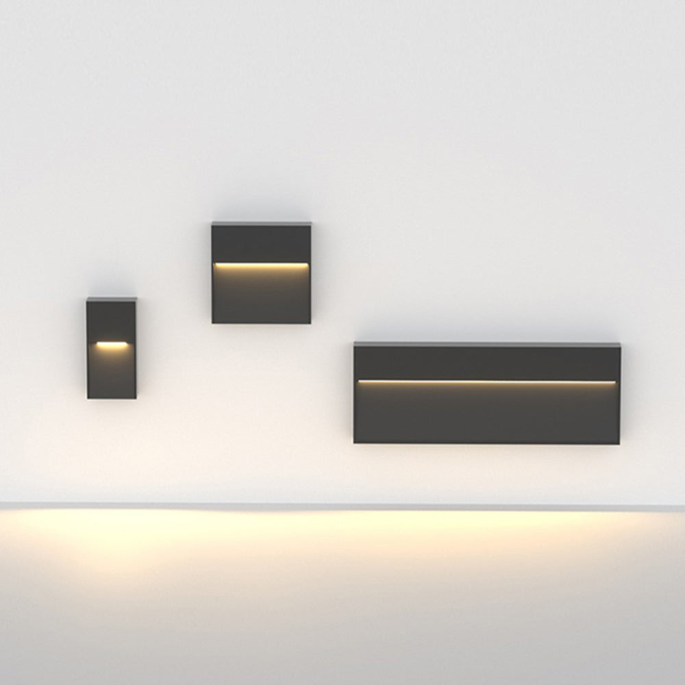 Zoduted Metal Rectangular Outdoor Deck/Step Light, Black