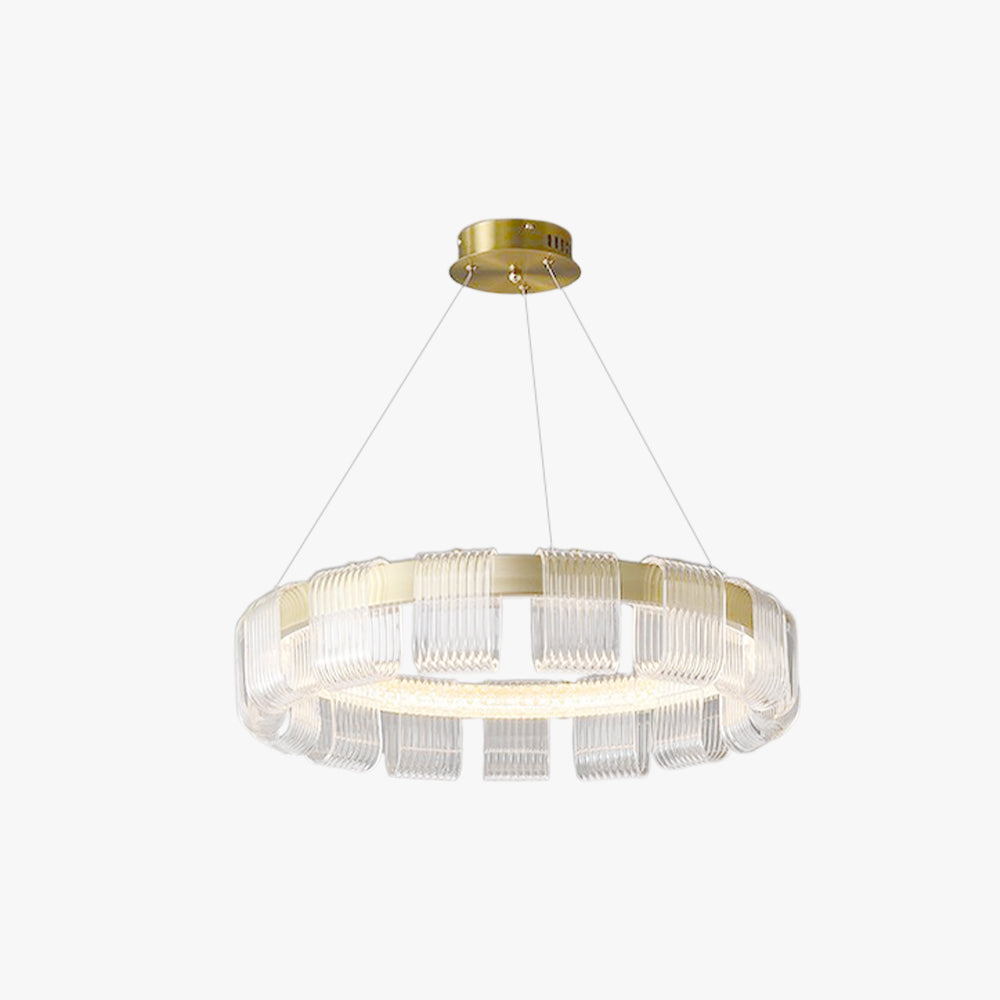 Maguvot Modern Ring Pendant Light, White/Gold
