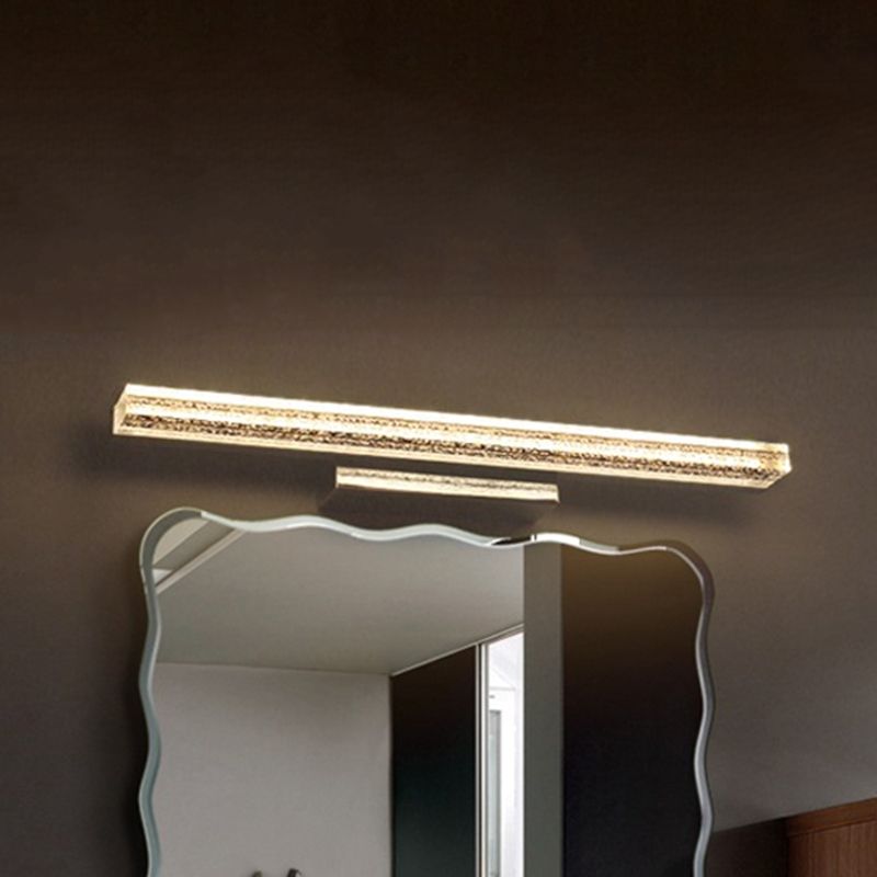 Nesukik Modern Rectangular Metal Modern Wall Lamp, Silver