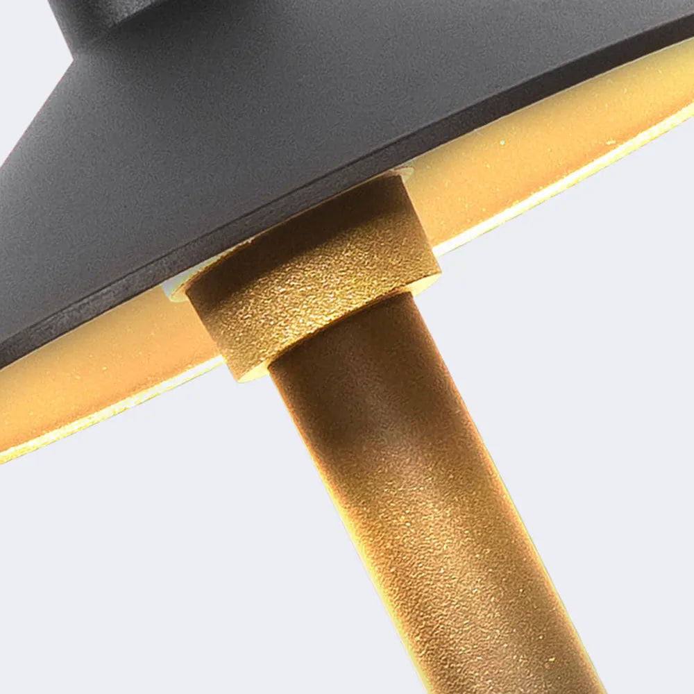 Dorvenia Outdoor Path Light Contemporary Cap-Shaped Black-Relic Pieces