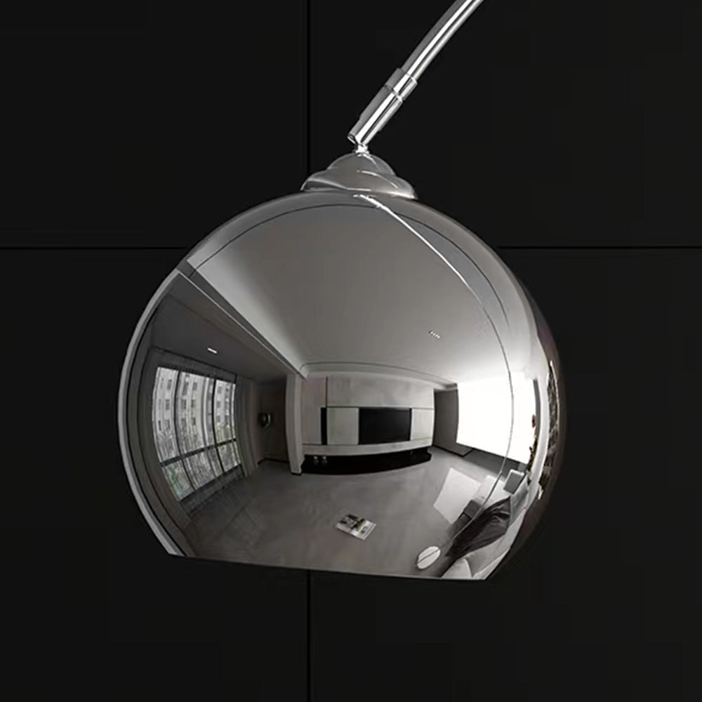 Kabanul Modern Arc Metal Floor Lamp, Chrome, Study/Bedroom