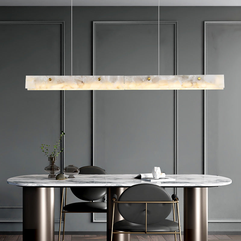Gelegid Modern LED Pendant Light White Marble Dining Room/Bar