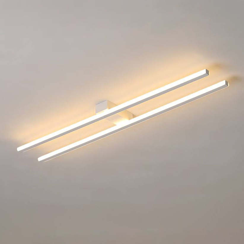 Lusomok Modern Minimaliste Flush Mount Ceiling Light, Double-Linear