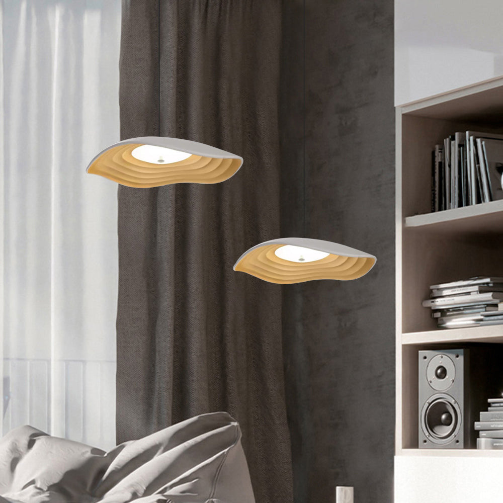 Mesumad Wabi-Sabi Resin LED Pendant Light, White/Orange/Black