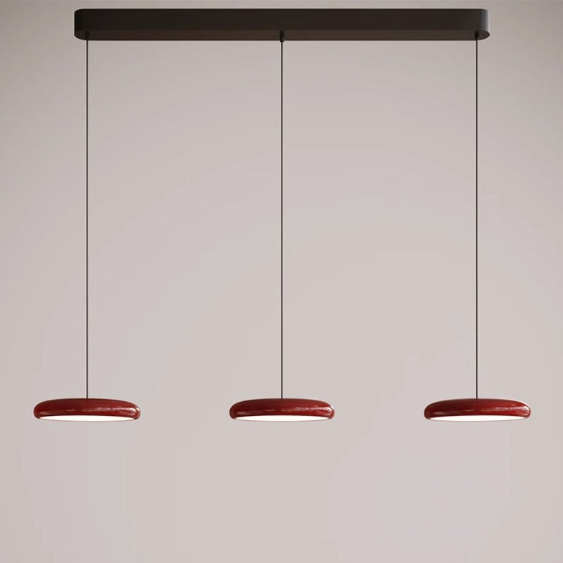 Sidarat Modern Minimalist Pendant Light Red Black Silver Metal Bedroom