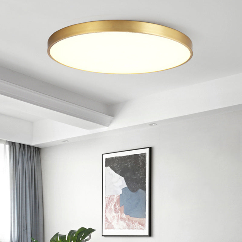 Sovubin Nordic LED Gold Round Ceiling Light, Metal &