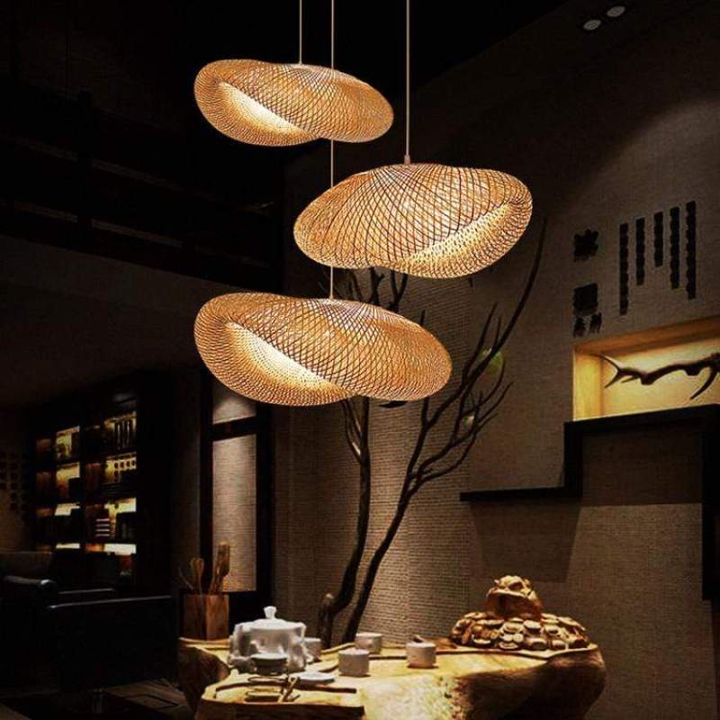 Veltrix Pendant Light Natural Kitchen Island Bamboo-Relic Pieces