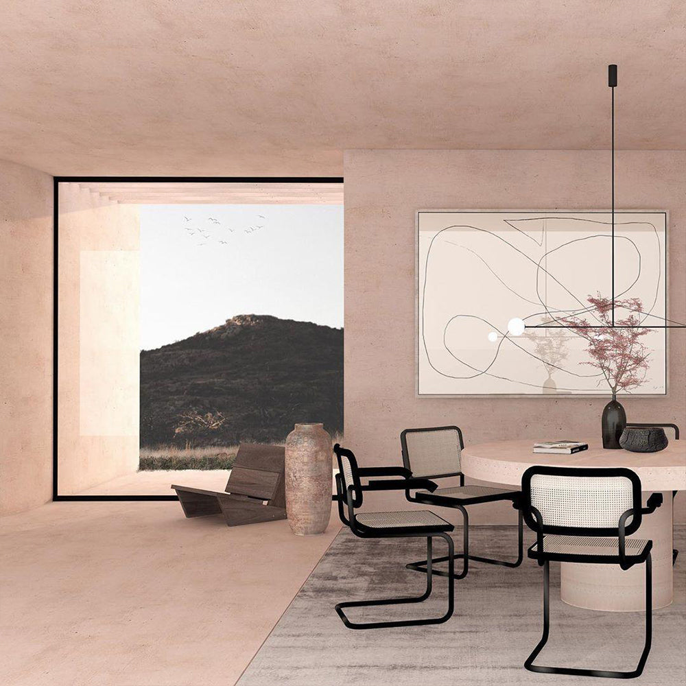 Fakegod Minimalist Linear Mobile Pendant Light, Black