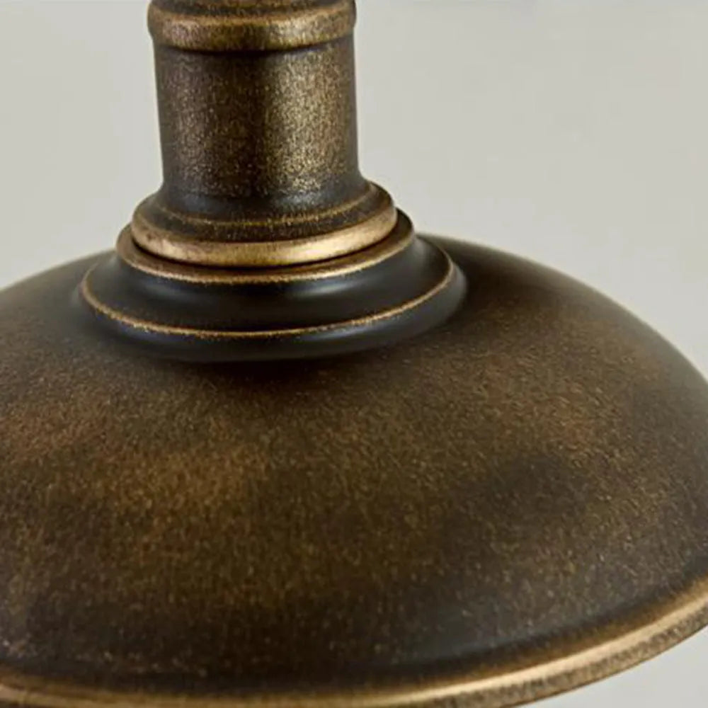 Nogebud Rustic Bowl Shaped Metal Wall Lamp, Antique Brass