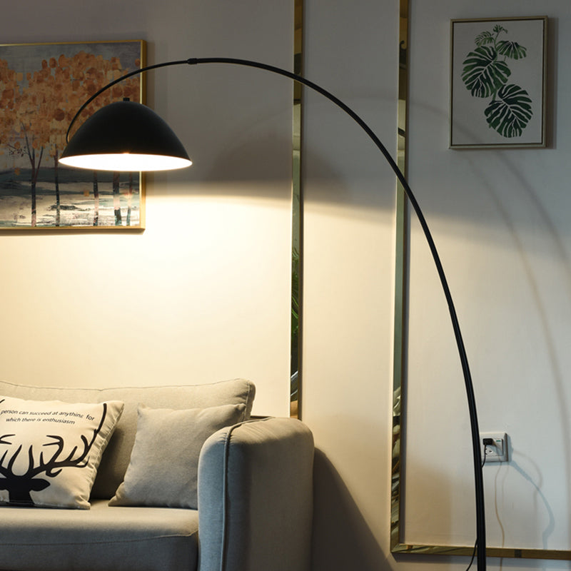 Gomedas Modrn Fishing Rod Metal Floor Lamp, Black