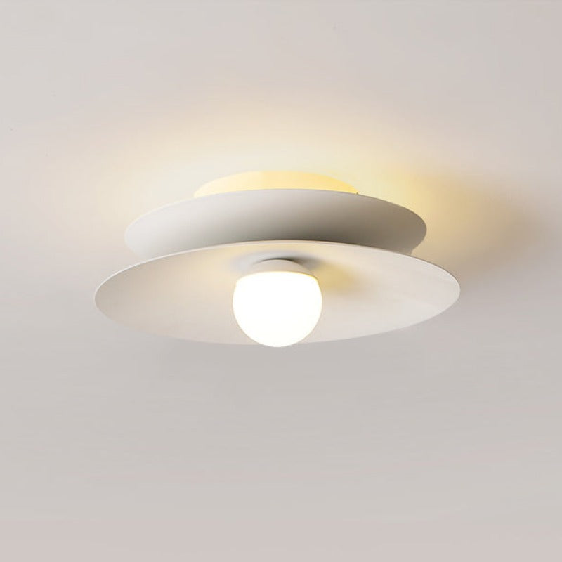 Mapegin Modern Flush Mount Ceiling Light White Red Black Metal Balcony