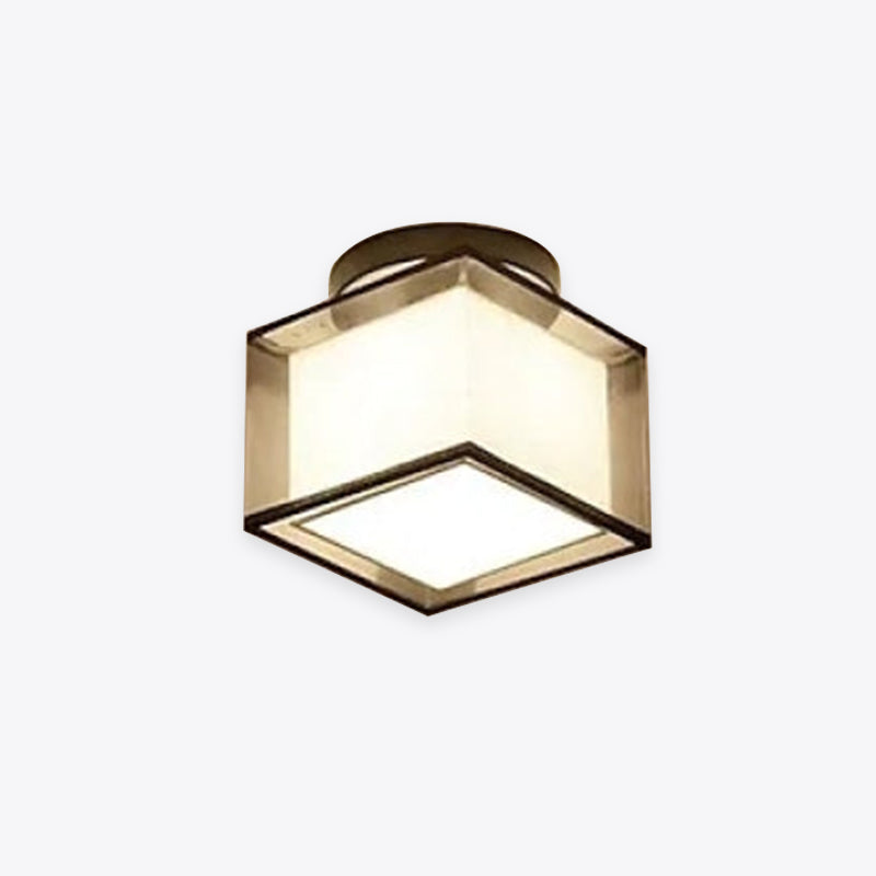 Febetar Modern Metal & Fabric Flush Mount Ceiling Light, 2 Style