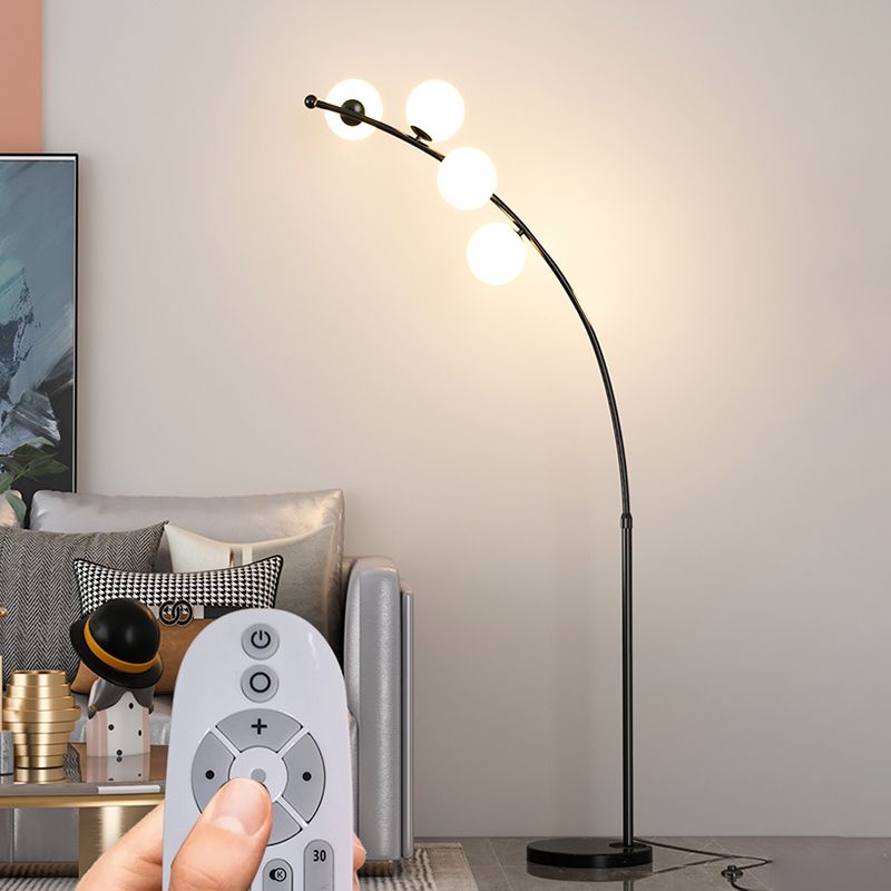 Zubivul Modern Arc Multi Head Bubble Floor Lamp Black/Gold