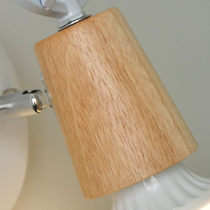 Tasemak Modern Antler Wood/Glass Wall Lamp, Bedroom/Bathroom