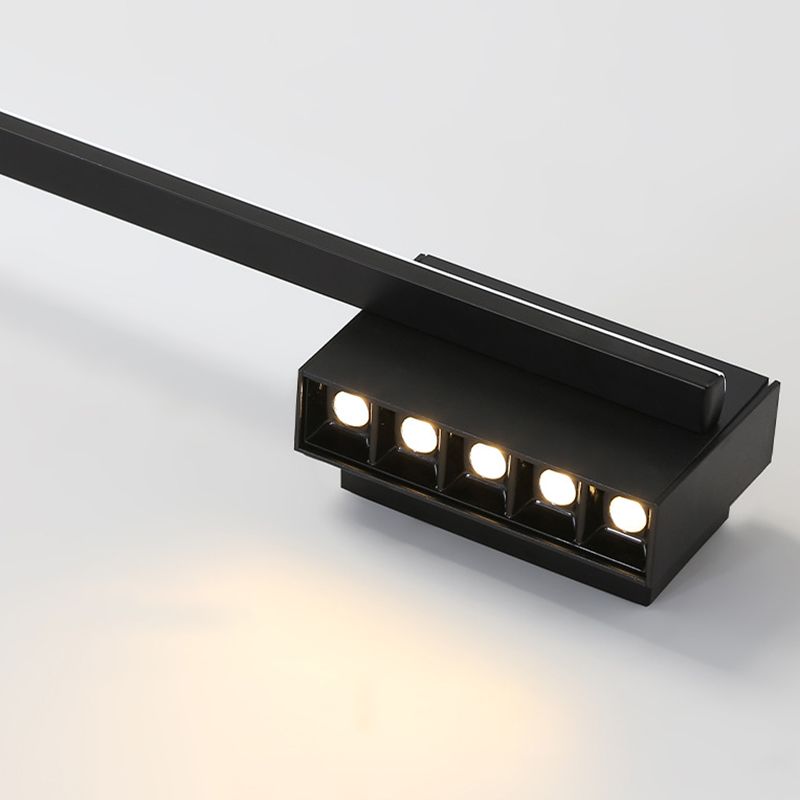 Zapemon Minimalist Linear Metal Vanity Wall Light, Black, Bathroom