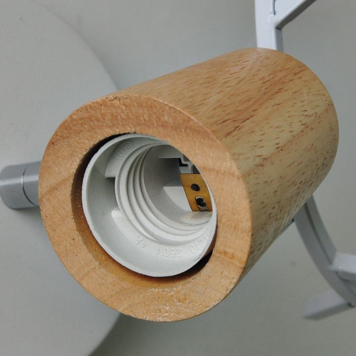 Tasemak Modern Antler Wood/Glass Wall Lamp, Bedroom/Bathroom