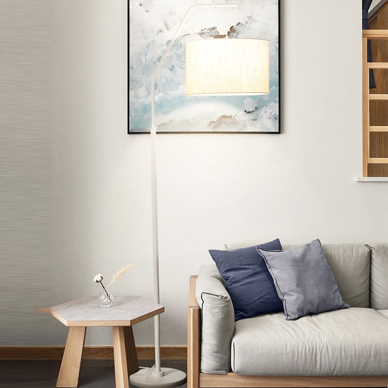 Voritis Cylinder Shape Floor Lamp, Over Arching Floor Lamp, Unique