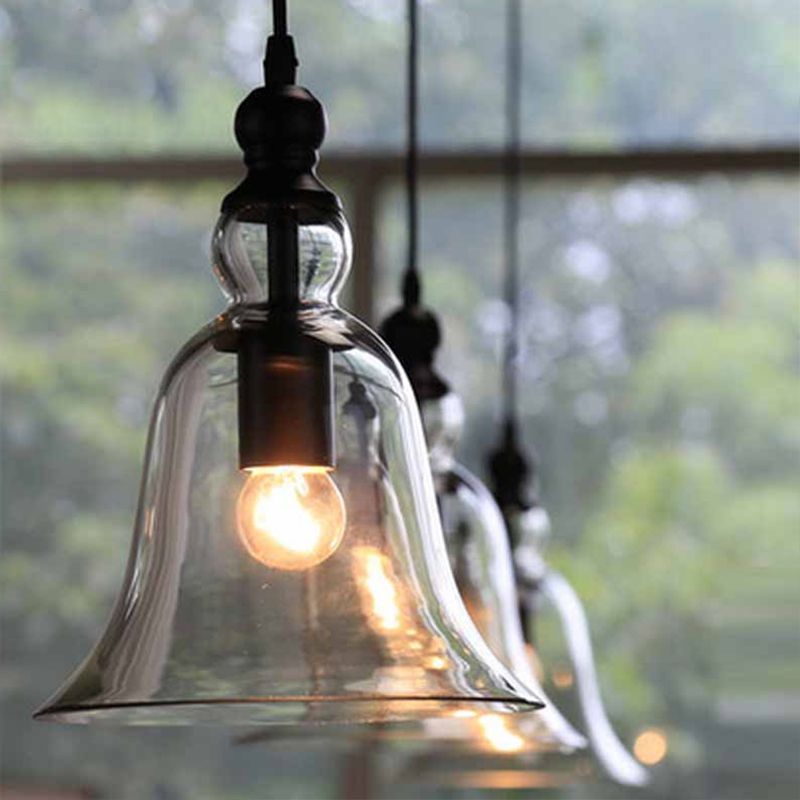 Foritode Vintage Industrial Bell Pendant Light