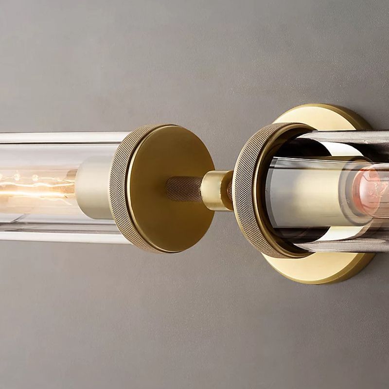 Cenolur Modern Cylindrical Metal Led Wall Lamp, Black/Copper