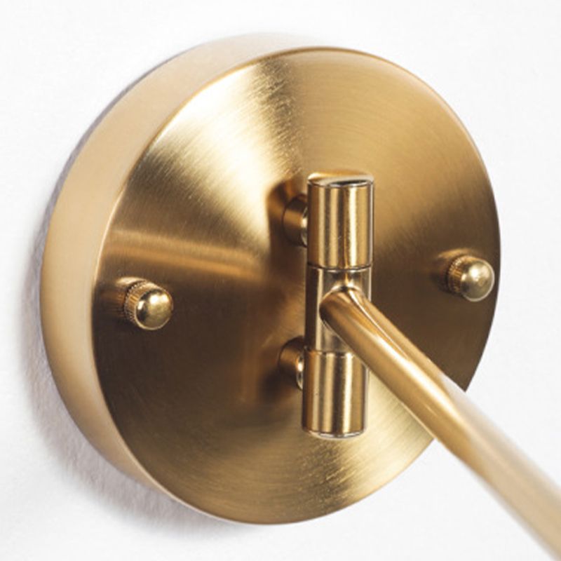 Mapurel Wall Lamp Cylindrical Adjustable Lamp Pole Metal Brass, Bedroom