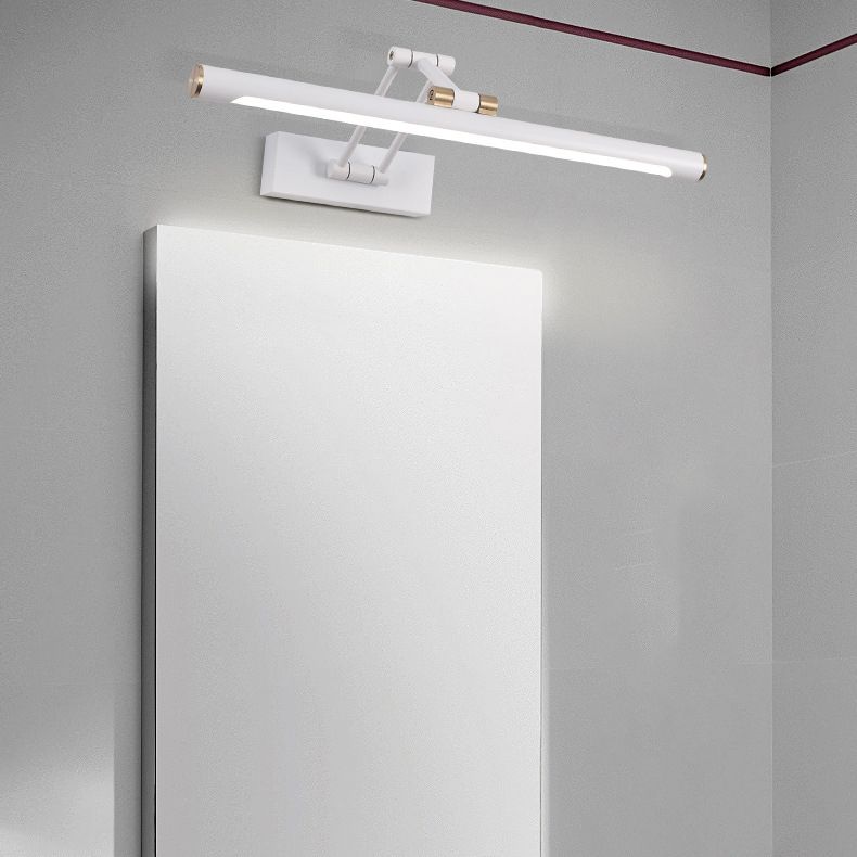 Hukatol Modern Adjustable Mirror Front Vanity Metal LED Wall Lamp, Black/White