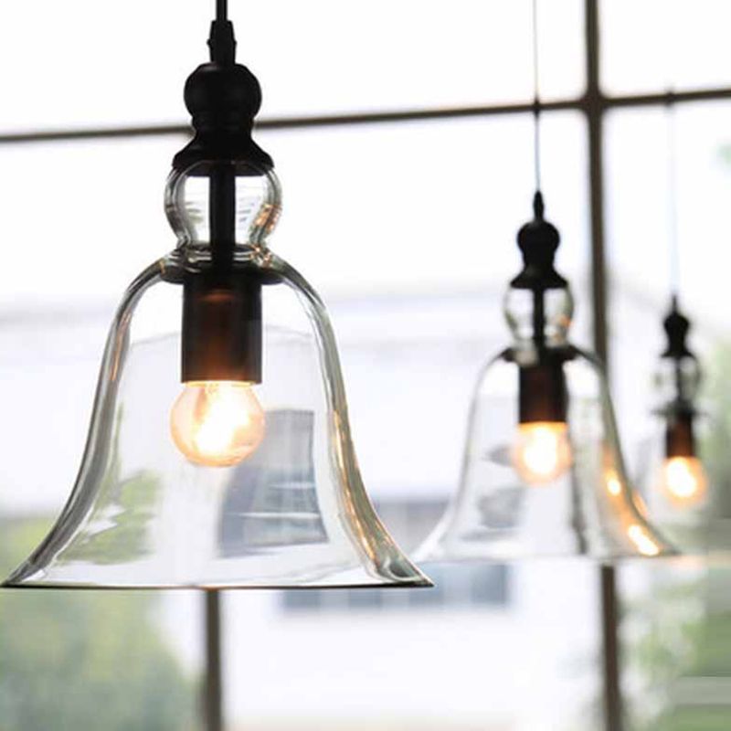 Foritode Vintage Industrial Bell Pendant Light