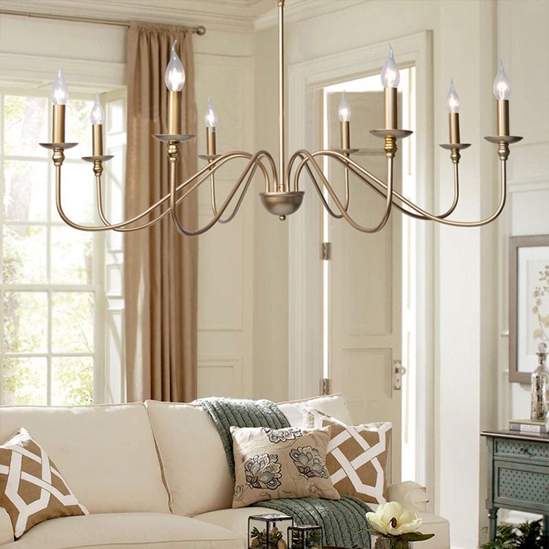 Zovisus Retro Vintage Candle Metal Chandelier