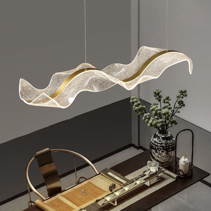 Cenuvis Pendant Light Designer Wave , White/Gold, Dining Room